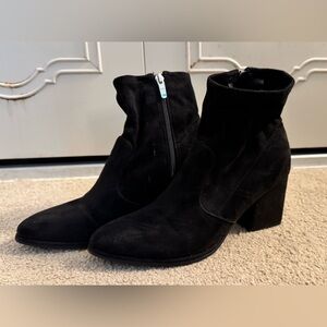 Marc Fisher Black Suede Ankle Boots
